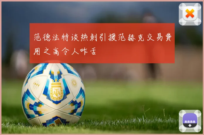 范德法特谈热刺引援范赫克交易费用之高令人咋舌